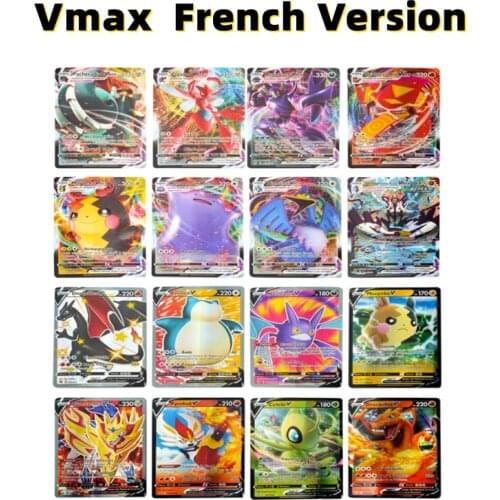 French Pokemon Cards 2021 New in Featuring TAG TEAM GX VMAX Label Energy Holographic Shining Cards Playing Favorites Cards Game