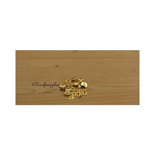 Snap fastener copper Press stud Snap Buttons golden 30 sets 12 mm 1/2 inch P124