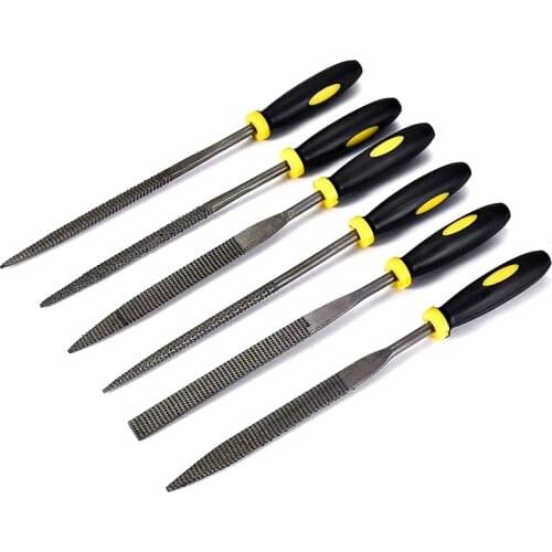 Citop 6pcs/set 3*140mm 4*160mm 5*180mm Metal File Mini Assorted Rasp Needle File Wood Grinding Hand File Tools