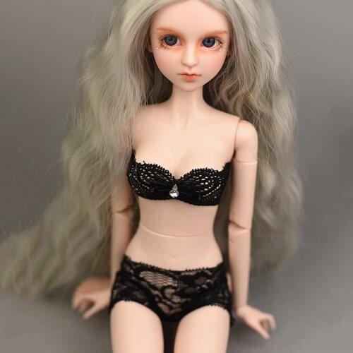 Fashion Dolls Clothes Accessories for 1/4 Night Lolita BJD Doll Lace Tube Top Underwear Black