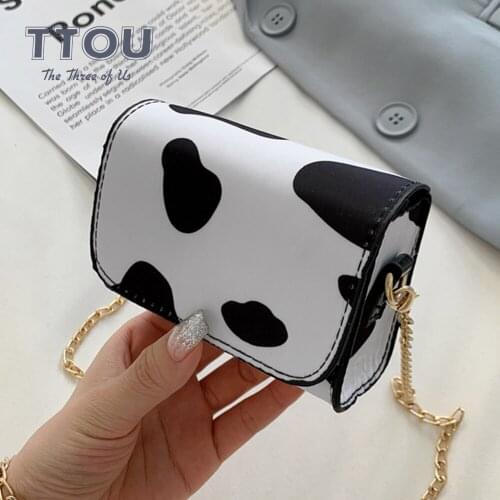 Fashion Animal Pattern Pu Women Handbag Tote Luxury Designer Chain Mini Shoulder Bags Popular Simple Female Daily Crossbody Bag