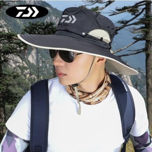 2020 Daiwa Mens Summer Protective Fishing Hat Fashionable Outdoor Climbing Fisherman Hat UV Protection Sunshade Hat