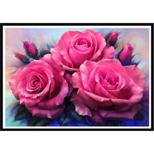 Flower DIY 11CT Embroidery Cross Stitch Kits Needlework Craft Set Cotton Thread Printed Canvas Home Decoration Hot Sell Design