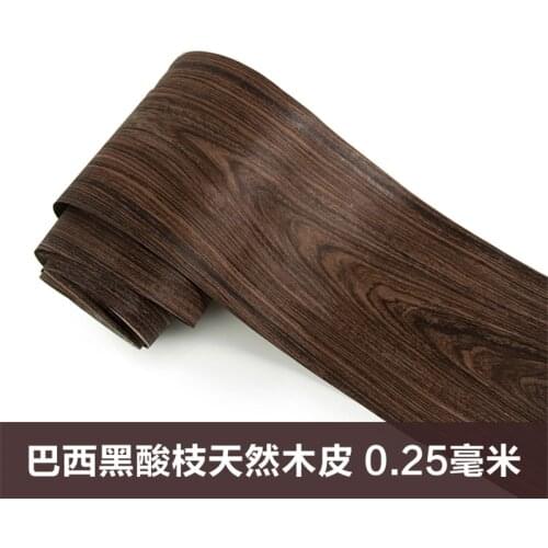 Natural Genuine Black Brazilian Rosewood Veneer Furniture Wood Veneer about 25x280cm 0.25mm Thick C/C