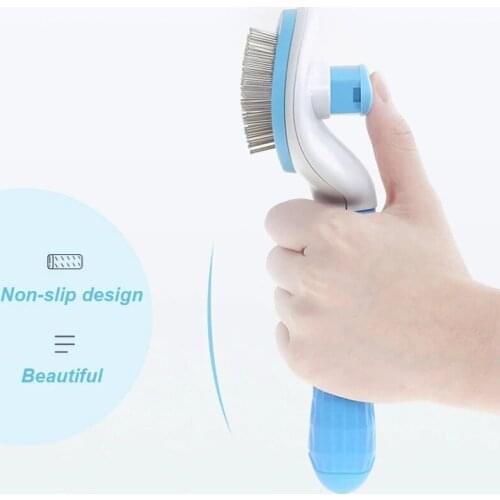 New Dog Cats Hair Removal Comb Grooming Product 7.5 Inch Thin Thick Choice Professional Grooming Tool Automatic Hair Clean Brush