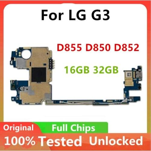 Official version For LG G3 D855 D850 D852 D851 Motherboard Unlocked Mainboard Full Chips Original Android OS System Logic Board