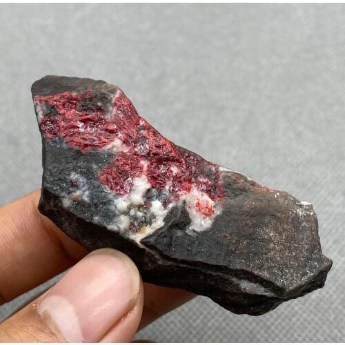 Natural Cinnabar stone Original red Stone Healing Reiki Crystal