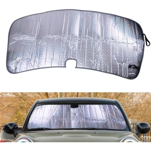 DWCX Front Foldable Windshield Sunshade Sun Visor Cover 129x56.5 cm Fit For Mini Cooper 2-Door 2005 - 2009 2010 2011 2012 2013