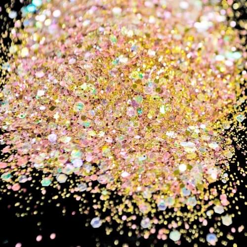 Clear Gold Pink Art Powder Dust Tip For Women DIY Nail Art Decorations Manicure Tools Mix Shining Nail Glitter Sequins