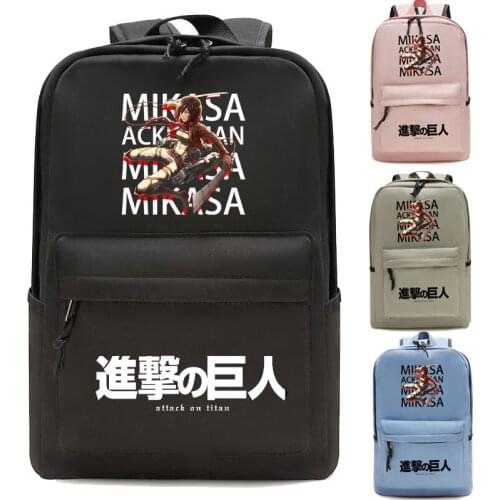 Attack on Titan Backpack Men Women Canvas Japan Anime Printing School Bag for Teenagers Travel Bags Mochila