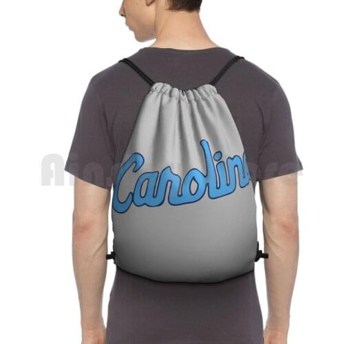 Carolina Backpack Drawstring Bag Riding Climbing Gym Bag Carolina Unc Chapel Hill College Basketball Football Sports