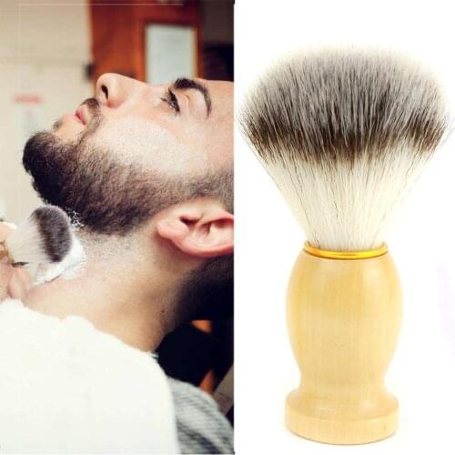 Shaving Brushes for Men Soft Bristles Beard Brush/Hair Brush Wood Handle Wet Hair Razor Beard Cleaning Shaping Pro Salon Tool
