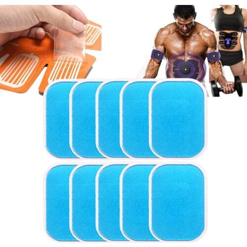 10PCS Replecament Gel Stickers Patch Pads Silicone Hydrogel Mat for Wireless Smart EMS Abdominal Muscles Training Body Massager