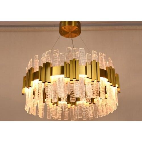 Modern glass chandeliers Gold Chandelier Lighting Hang Lamp Cristal Luster Led lights Indoor Light Fixtures