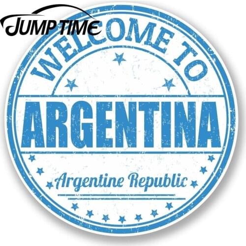 Jump Time for Argentina Vinyl Sticker Decal Laptop Luggage Travel Tag Label Decal Rear Windshield Waterproof Car Accessories