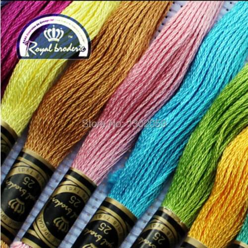 Total 100 Pieces Royal Embroidery Floss Thread