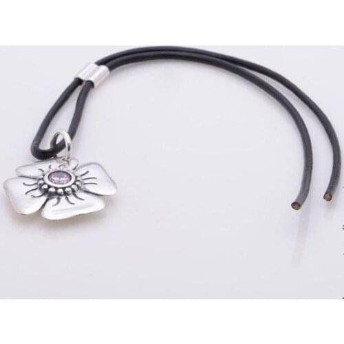 High-quality Fashion Sterling Silver 925 Leather Bracelet With Keychain, As An Exquisite Small Gift For Birthday Holiday