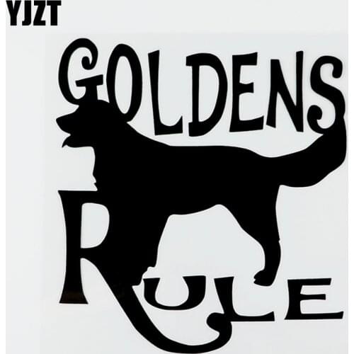 YJZT 14CMX15CM Creative Goldens Rule Vinyl Decals Car Sticker Car-styling 8C-0047