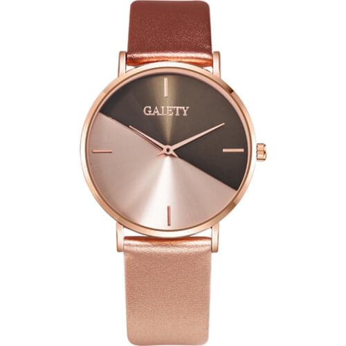 SOXY Wrist Watches Women Ladies Fashion Clock Creative Two-Color Reflect Dial Simple Pure Belt Sport Light Relojes De Mujer 2020
