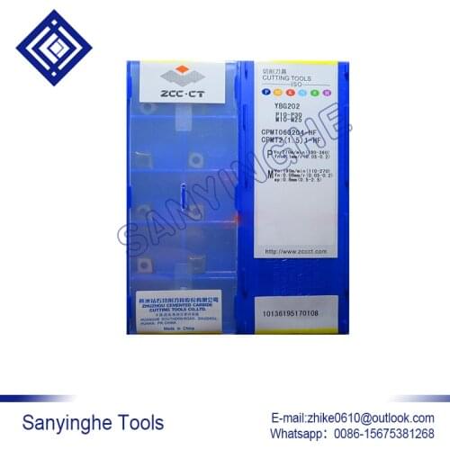 Free shipping high quality 10pcs/lots YBG202 CPMT060204-HF cnc carbide turning inserts