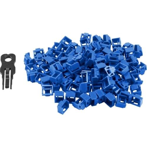 100Pcs RJ45 Port Ethernet LAN Hub Anti Dust Cover Plug Cap Blockout Protector with Proprietary Lock and Key