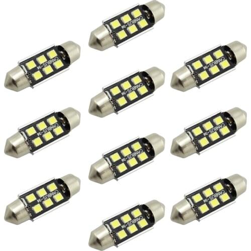 10x 31mm 36mm 39mm 41mm C5W Festoon LED Bulbs For Car Interior Dome Map Reading Light License Plate Lamp CANBUS Errpr Free 12V