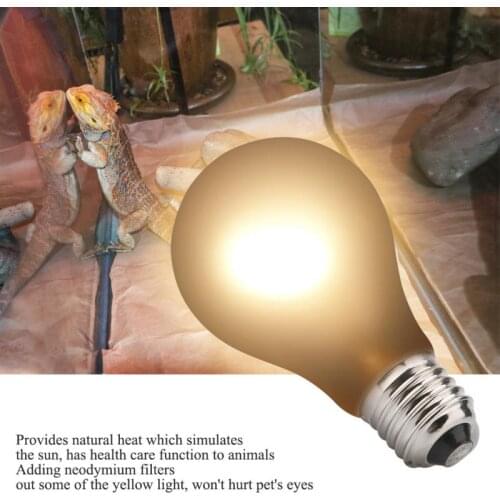 2Types 220V Heating Light Lamp Heating Warming Bulb for Reptile Pet Amphibian