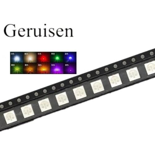 4000PCS SMD 5050 Red /Green /Blue/ White /Yellow /Warm White/Pink/UV/Orang/RGB/WS2812B light LED diode High Power Super Bright