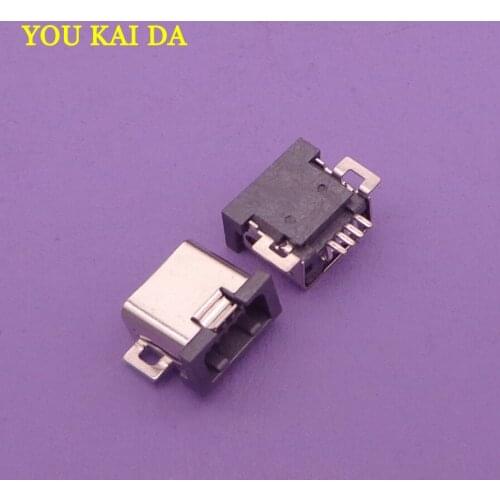 50Pcs/lot Mistake Proof Mini USB jack micro charging port replacement repair 4Pin Female SMD SMT Socket Soldering Connectors