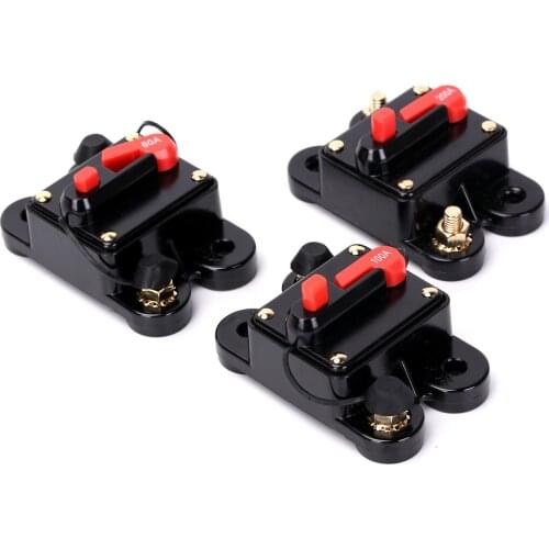 DC 12V-24V 60A/100A/200A Manual Reset Circuit Breaker Suitable For Car And Boat Audio Stereo Video Current Overload Protector