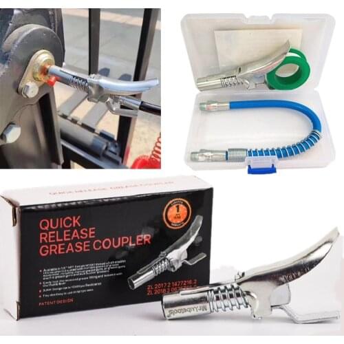 Auto Replacement Parts Grease Gun Coupler Lock Pliers High Pressure Quick Release Double Filling Grease for 1/8inch NPT Fitting