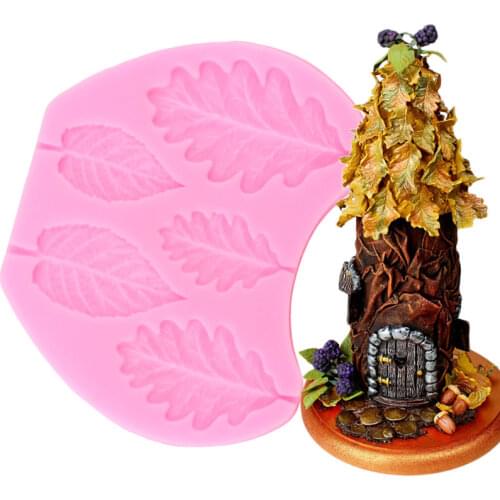 Blackberry Oak Leaves Silicone Molds Cupcake Chocolate Gumpaste Moulds Nuts Berries Cake Baking Fondant Cake Decorating Tools