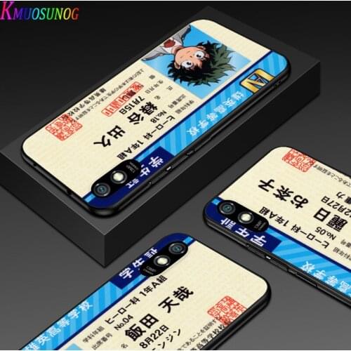 My Hero Academia Midoriya for Xiaomi Redmi 10X Pro 9C 9A 9T 9 GO K40 K30 Ultra K20 8 7 S2 6 5 4X Pro Soft Black Phone Case