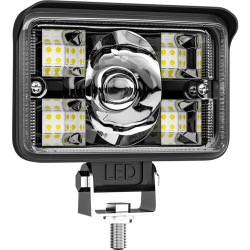 DC 9-80V LED Driving Light laser Light White+yellow 2 colors Led Square 3inch Laser Led Work Light with DRL