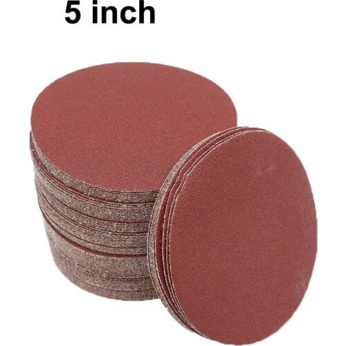 20pcs 5 inch 125mm Round Sandpaper Disk Sand Sheets Grit 80/100/120/180/240/320/400~1000 Hook Sanding Disc for Sander Grits