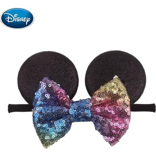Disney 1PC European Baby Mouse Ears Infantile Elastic Headband New Infantile Girl DIY Hair Accessories Party Headwrap