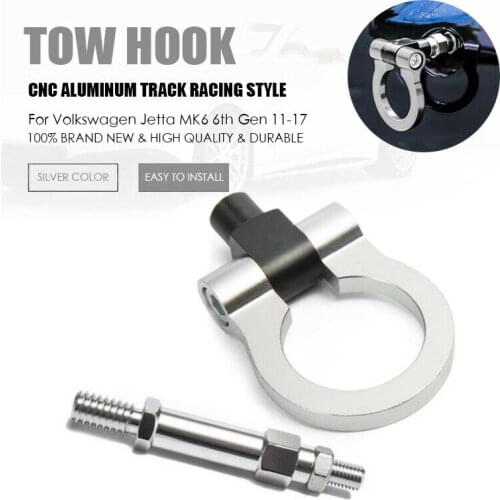 For Volkswagen Jetta MK6 6th Gen 2011-2017 Silver Aluminum Track Racing Tow Hook