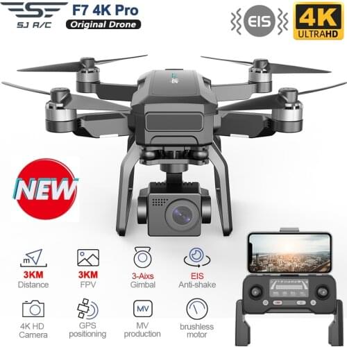SJRC F7 4K PRO Drone GPS 5G WiFi 3 Axis Gimbal With HD Camera FPV Professional Foldable Brushless Quadcopter RC Dron F11 4K Pro