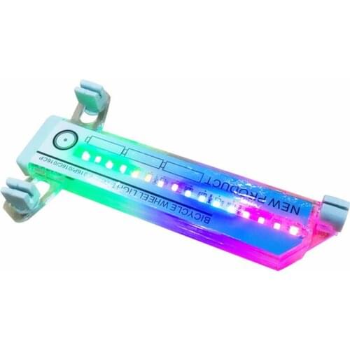 Bicycle Light Double Sided 32 LED Colorful Mountain Bike Wheel Light Spoke Lights Warning Light Tire Signal Reflective Light