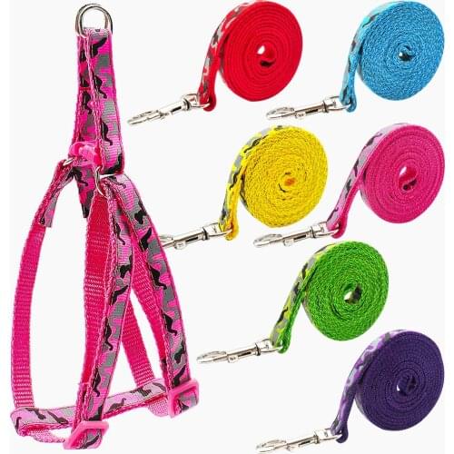 24pcs Camouflage Pet Dog Harness No Pull Adjustable Dog Leash Vest Classic Polyester Running Leash Strap Puppy Cat TrainingStrap