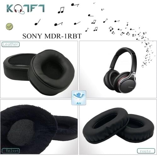 KQTFT 1 Pair of Velvet leather Replacement EarPads for SONY MDR-1RBT Headset Earmuff Cover Cushion Cups
