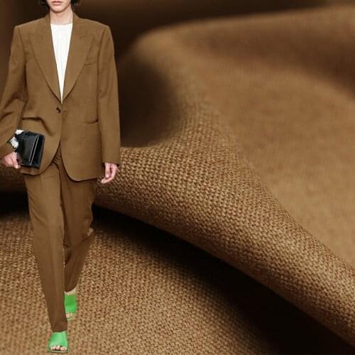 Red Raspberry Italy Camel Worsted Wool Fabrics Garment Materials Autumn Women Suits Pants DIY Sewing Cloth Tailor Freeshipping