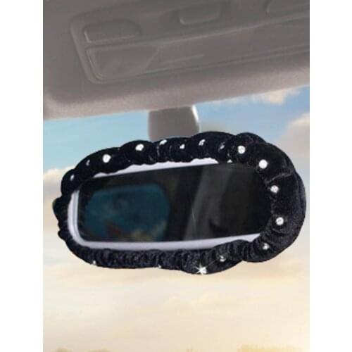 Fashion Diamond Plush Rhinestones Car Safety Seat Belt Cover Shoulder Pad Women Belt Shifter Gear Cover Car Interior Accessories