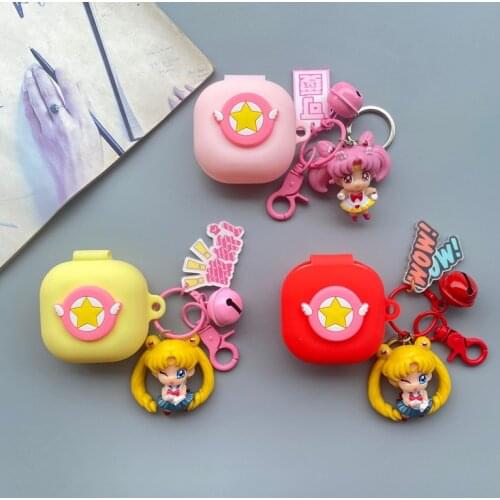 Cartoon Cute Silicone Cover for Samsung Galaxy Live Bluetooth Earphone Case for Samsung Buds Live Cute Keyring