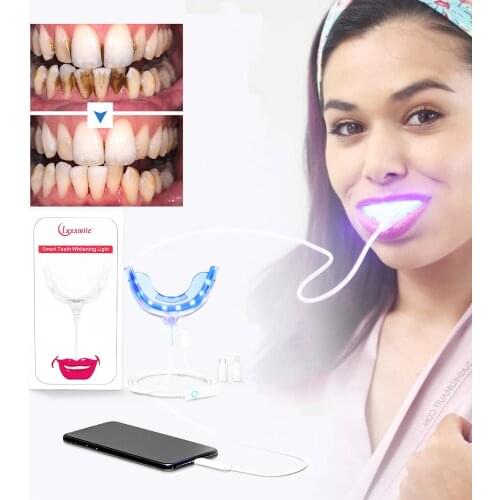 Luxsmile Teeth Whitening Lamp 16 Lights Smart Led Portable Usb Rechargeable Blue Light Oral Care Personal Teeth Whitening