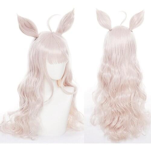 Anime 22inch Pretty Derby Cosplay Wig Synthetic Hair Halloween Party Wigs With Double Ears