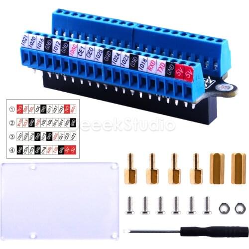 Raspberry Pi GPIO Expansion Board Terminal Block Breakout Board With Screwdriver For Raspberry Pi 4B/3B+/3B/2B/1B+/Zero/Zero W