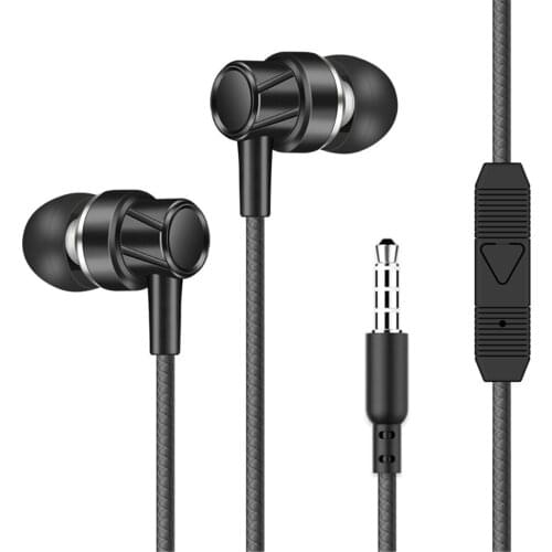 X18 3.5mm Dual Speaker Wired HiFi In-ear Sports Subwoofer Earphone Earbuds