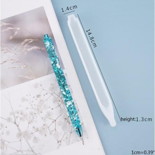 Crystal Epoxy Resin Pen Ballpoint Holder Mold Plant Flower Pot Silicone Mould Dropshipping