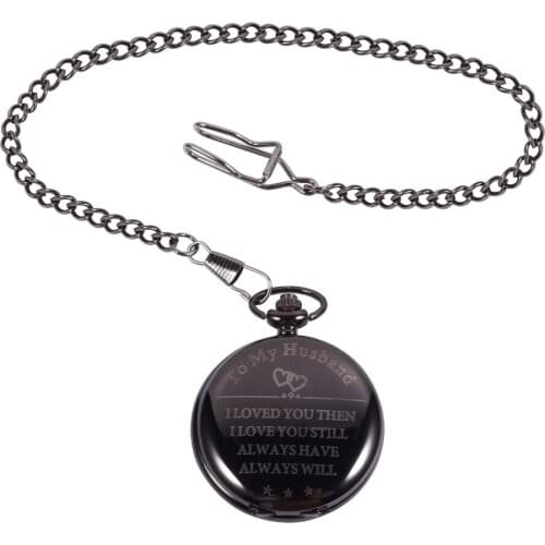 Clamshell Pocket Watch Stylish Mechanical Pocket Watch with Chain